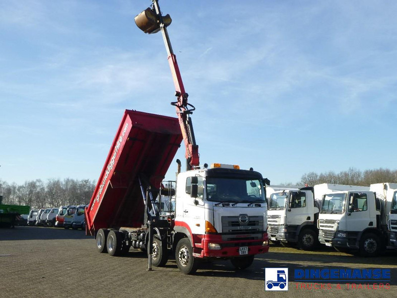 Hino FY1EUKA 8x4 tipper RHD + Palfinger E120L + grapple - Truk derek: gambar 2 Hino FY1EUKA 8x4 tipper RHD + Palfinger E120L + grapple - Truk derek: gambar 2