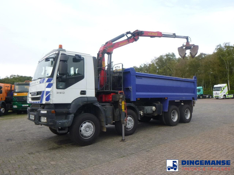 Iveco AD340T36 8x4 RHD tipper + Palfinger E120 plus + grapple - Truk derek: gambar 1 Iveco AD340T36 8x4 RHD tipper + Palfinger E120 plus + grapple - Truk derek: gambar 1