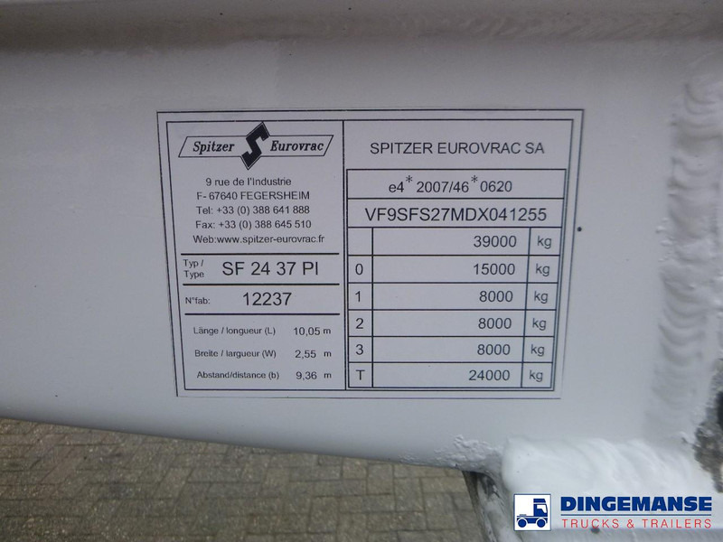 Semi-trailer tangki SPITZER Powder tank alu 37 m3 / 1 comp: gambar 13