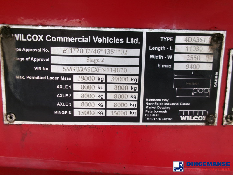 Semi-trailer jungkit WILCOX Tipper trailer alu 55 m3 + tarpaulin: gambar 14