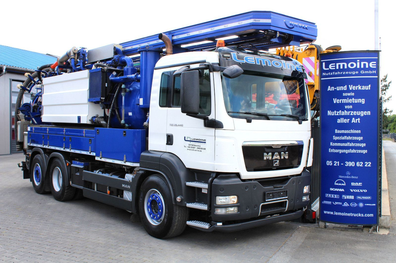 MAN TGS 28.440 6x2 Kroll 14,5m³ W-Rückgewinner KOMBI - Truk vakum: gambar 1 MAN TGS 28.440 6x2 Kroll 14,5m³ W-Rückgewinner KOMBI - Truk vakum: gambar 1