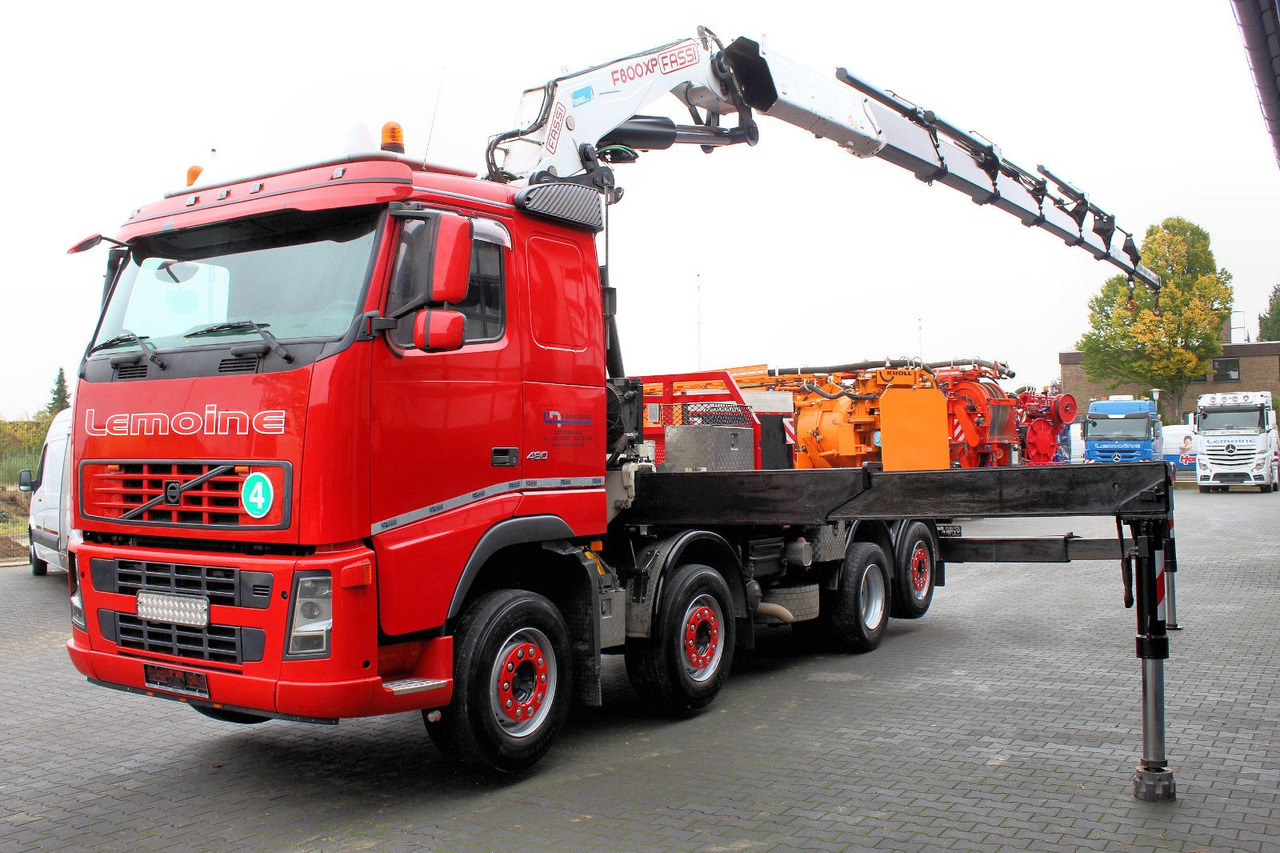 Volvo FM 480 8x2 Pritsche + FASSI F800XP Kran 6x - Truk flatbed, Truk derek: gambar 3 Volvo FM 480 8x2 Pritsche + FASSI F800XP Kran 6x - Truk flatbed, Truk derek: gambar 3