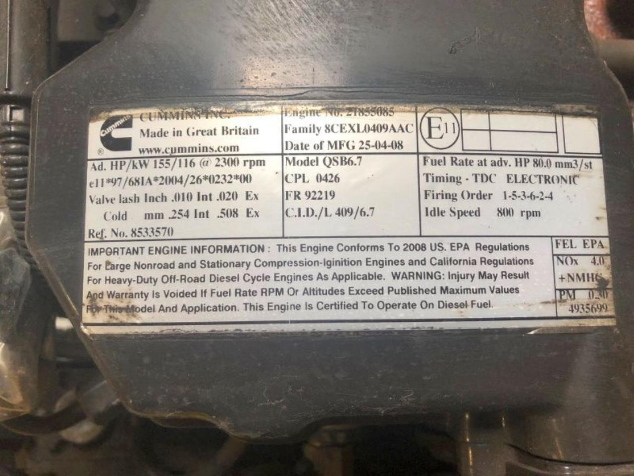 Cummins QSB6.7 155 - Mesin: gambar 2 Cummins QSB6.7 155 - Mesin: gambar 2