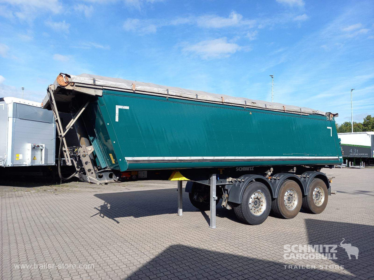 SCHMITZ Auflieger Kipper Alukastenmulde 27m³ - Semi-trailer jungkit: gambar 1 SCHMITZ Auflieger Kipper Alukastenmulde 27m³ - Semi-trailer jungkit: gambar 1