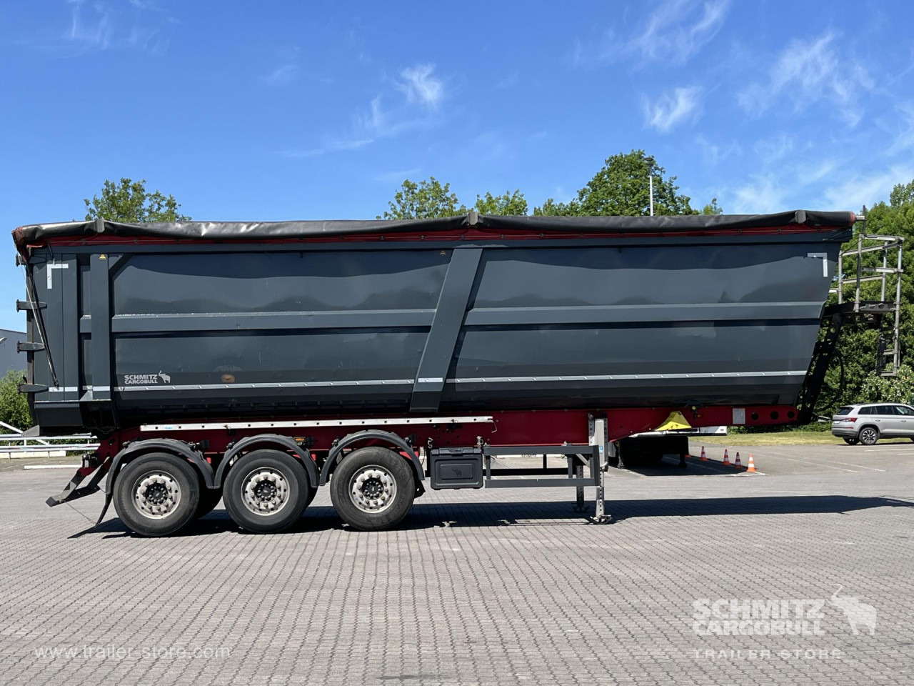 SCHMITZ Auflieger Kipper Stahlrundmulde 53m³ - Semi-trailer jungkit: gambar 2 SCHMITZ Auflieger Kipper Stahlrundmulde 53m³ - Semi-trailer jungkit: gambar 2