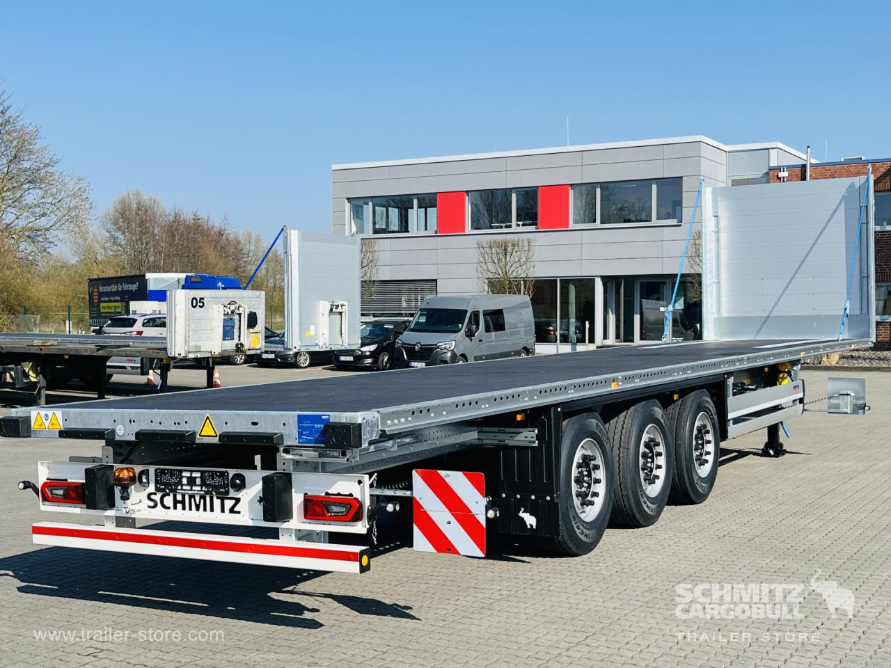 SCHMITZ Auflieger Plateau Standard - Semi-trailer flatbed: gambar 1 SCHMITZ Auflieger Plateau Standard - Semi-trailer flatbed: gambar 1