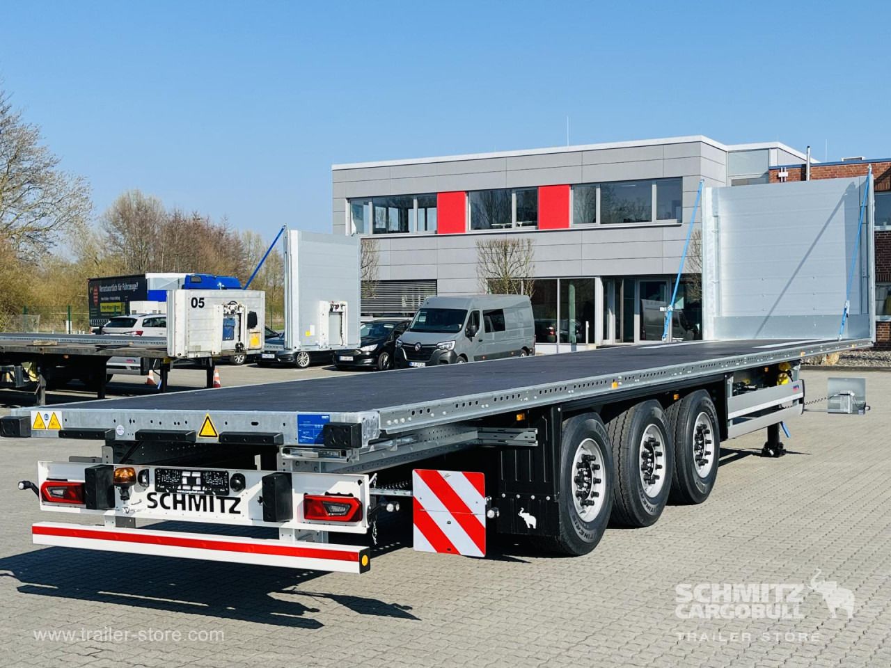 SCHMITZ Auflieger Plateau Standard - Semi-trailer flatbed: gambar 1 SCHMITZ Auflieger Plateau Standard - Semi-trailer flatbed: gambar 1