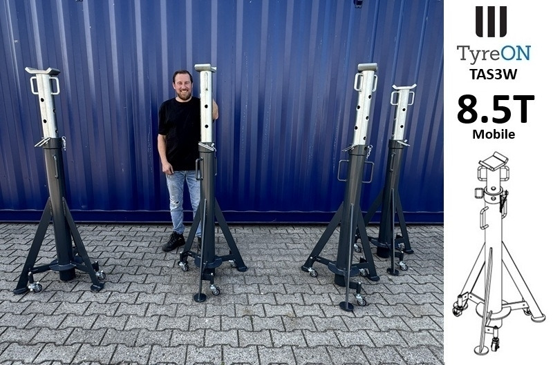 4 pieces TAS3W 8.5T mobile heavy duty axle stands 1370-1970 mm - Peralatan bengkel: gambar 3 4 pieces TAS3W 8.5T mobile heavy duty axle stands 1370-1970 mm - Peralatan bengkel: gambar 3