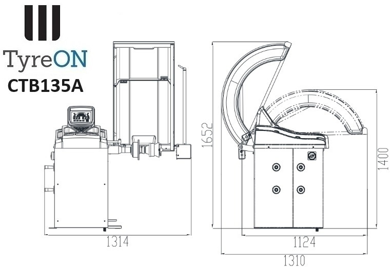 CTB135A wheel balancer - 5 ALU and 2 Steel programs - Auto input Distance + Diameter + Width - 230V - Peralatan bengkel: gambar 2 CTB135A wheel balancer - 5 ALU and 2 Steel programs - Auto input Distance + Diameter + Width - 230V - Peralatan bengkel: gambar 2