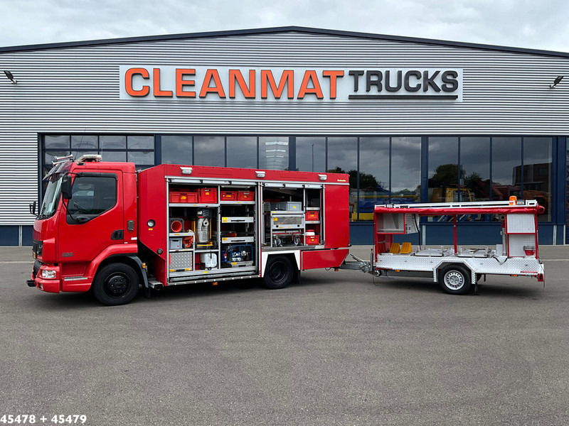 DAF FA 45 LF 150 Brandweer materiaalwagen + Mucar M5A-FOX Brandweer materiaal aanhangwagen - Truk pemadam kebakaran: gambar 1 DAF FA 45 LF 150 Brandweer materiaalwagen + Mucar M5A-FOX Brandweer materiaal aanhangwagen - Truk pemadam kebakaran: gambar 1