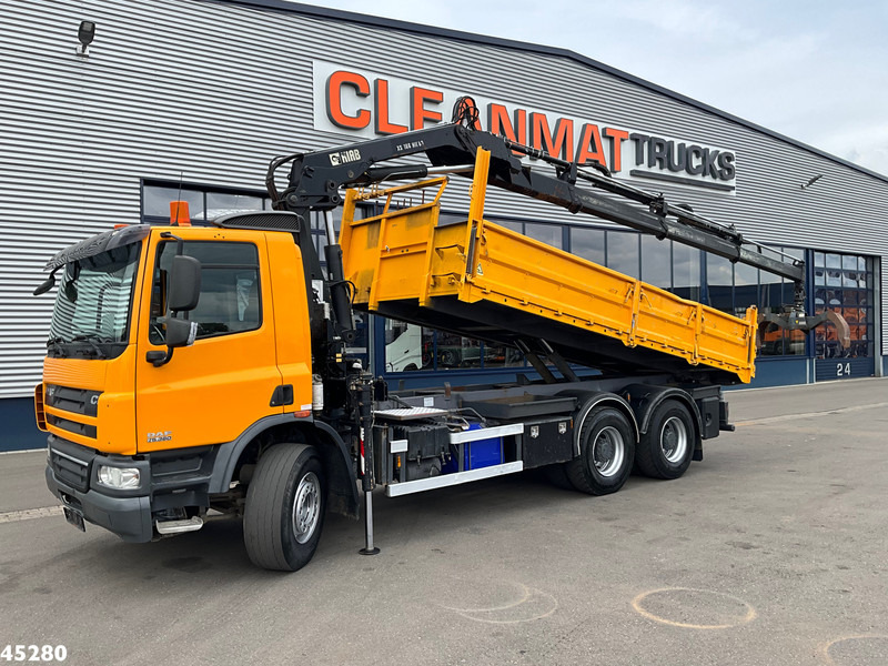 DAF FAT 75 CF 340 6x4 Manual Full steel Hiab 16 Tonmeter laadkraan - Truk jungkit, Truk derek: gambar 1 DAF FAT 75 CF 340 6x4 Manual Full steel Hiab 16 Tonmeter laadkraan - Truk jungkit, Truk derek: gambar 1