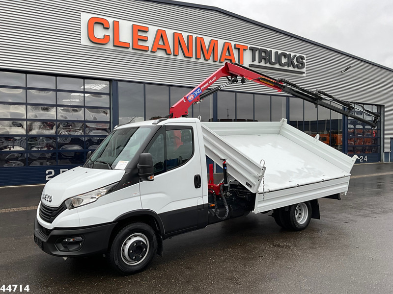 Iveco Daily 72C18 HMF laadkraan 3,4 Tonmeter laadkraan + Meiller 3-zijdige kipper New & Unused!! - Truk jungkit, Truk derek: gambar 2 Iveco Daily 72C18 HMF laadkraan 3,4 Tonmeter laadkraan + Meiller 3-zijdige kipper New & Unused!! - Truk jungkit, Truk derek: gambar 2
