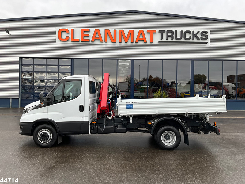 Iveco Daily 72C18 HMF laadkraan 3,4 Tonmeter laadkraan + Meiller 3-zijdige kipper New & Unused!! - Truk jungkit, Truk derek: gambar 4 Iveco Daily 72C18 HMF laadkraan 3,4 Tonmeter laadkraan + Meiller 3-zijdige kipper New & Unused!! - Truk jungkit, Truk derek: gambar 4