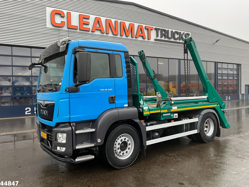 MAN TGS 18.420 Euro 6 Retarder VDL 13 Ton portaalarmsysteem - Truk skip loader: gambar 1 MAN TGS 18.420 Euro 6 Retarder VDL 13 Ton portaalarmsysteem - Truk skip loader: gambar 1
