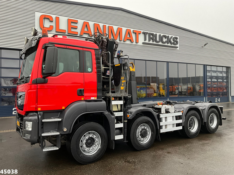MAN TGS 35.400 8x6 Euro 6 HMF 16 Tonmeter Z-kraan - Hook lift, Truk derek: gambar 2 MAN TGS 35.400 8x6 Euro 6 HMF 16 Tonmeter Z-kraan - Hook lift, Truk derek: gambar 2
