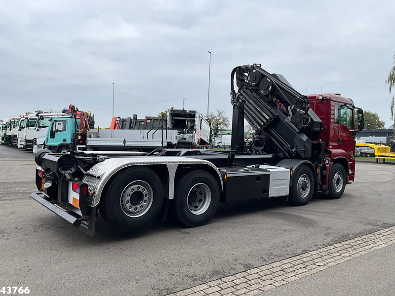 MAN TGS 35.480 8x4H Euro 6 HMF 40 Tonmeter laadkraan + Fly-Jib - Hook lift, Truk derek: gambar 4 MAN TGS 35.480 8x4H Euro 6 HMF 40 Tonmeter laadkraan + Fly-Jib - Hook lift, Truk derek: gambar 4