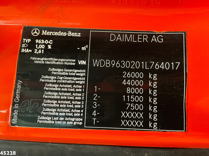 Truk skip loader Mercedes-Benz Antos 2542 6x2 Euro 6 Hyva 18 portaalarmsysteem: gambar 18