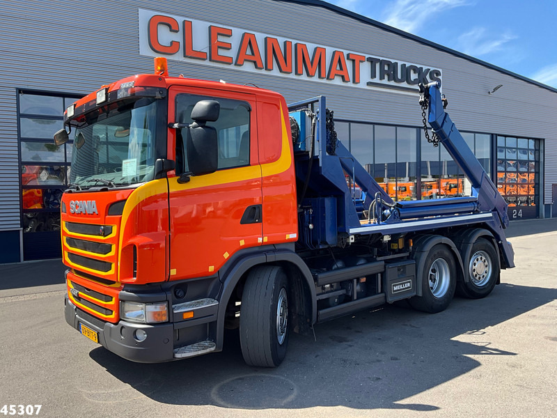 Scania G 440 6x2 Meiller 16 Tons portaalarmsysteem - Truk skip loader: gambar 1 Scania G 440 6x2 Meiller 16 Tons portaalarmsysteem - Truk skip loader: gambar 1
