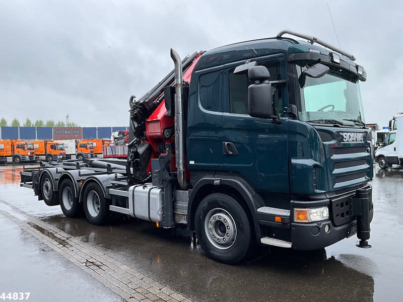 Scania G480 8x4 HMF 60 Tonmeter laadkraan + Fly-jib - Hook lift, Truk derek: gambar 3 Scania G480 8x4 HMF 60 Tonmeter laadkraan + Fly-jib - Hook lift, Truk derek: gambar 3