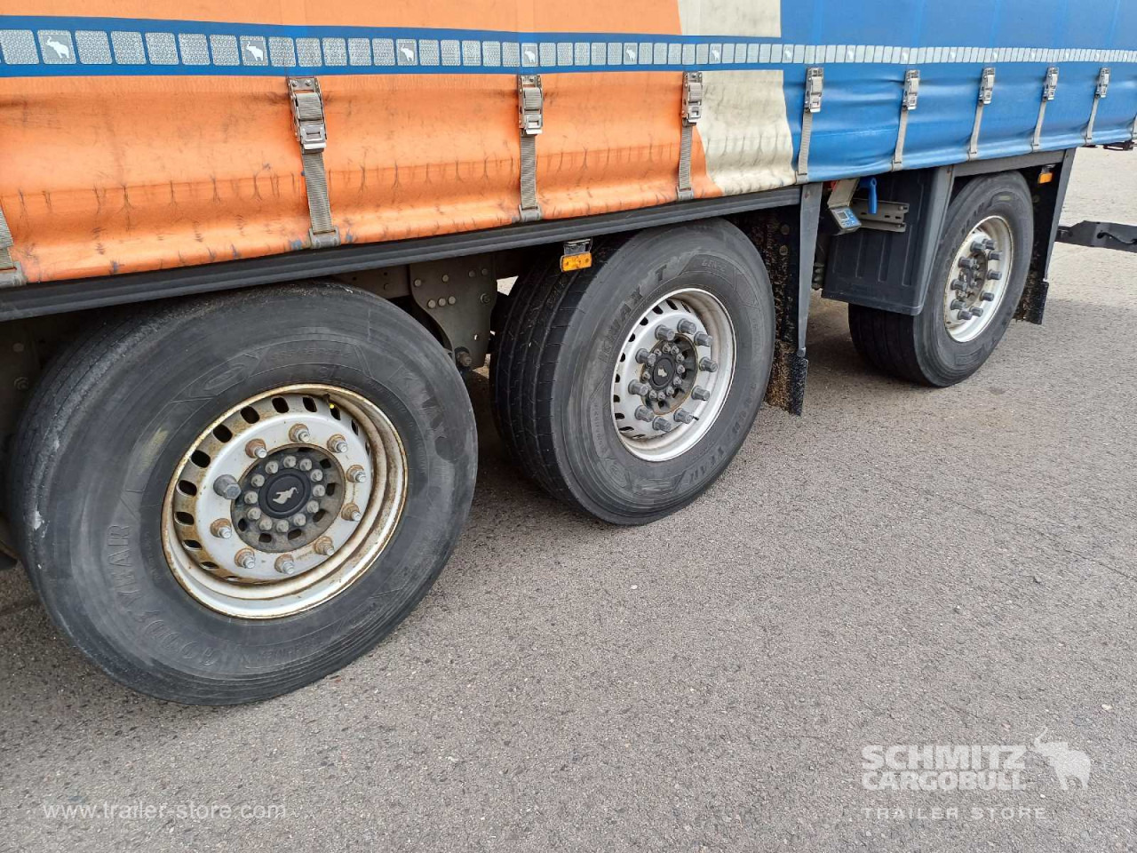 SCHMITZ Auflieger Curtainsider Standard Forklift holder - Semi-trailer dengan terpal samping: gambar 4 SCHMITZ Auflieger Curtainsider Standard Forklift holder - Semi-trailer dengan terpal samping: gambar 4