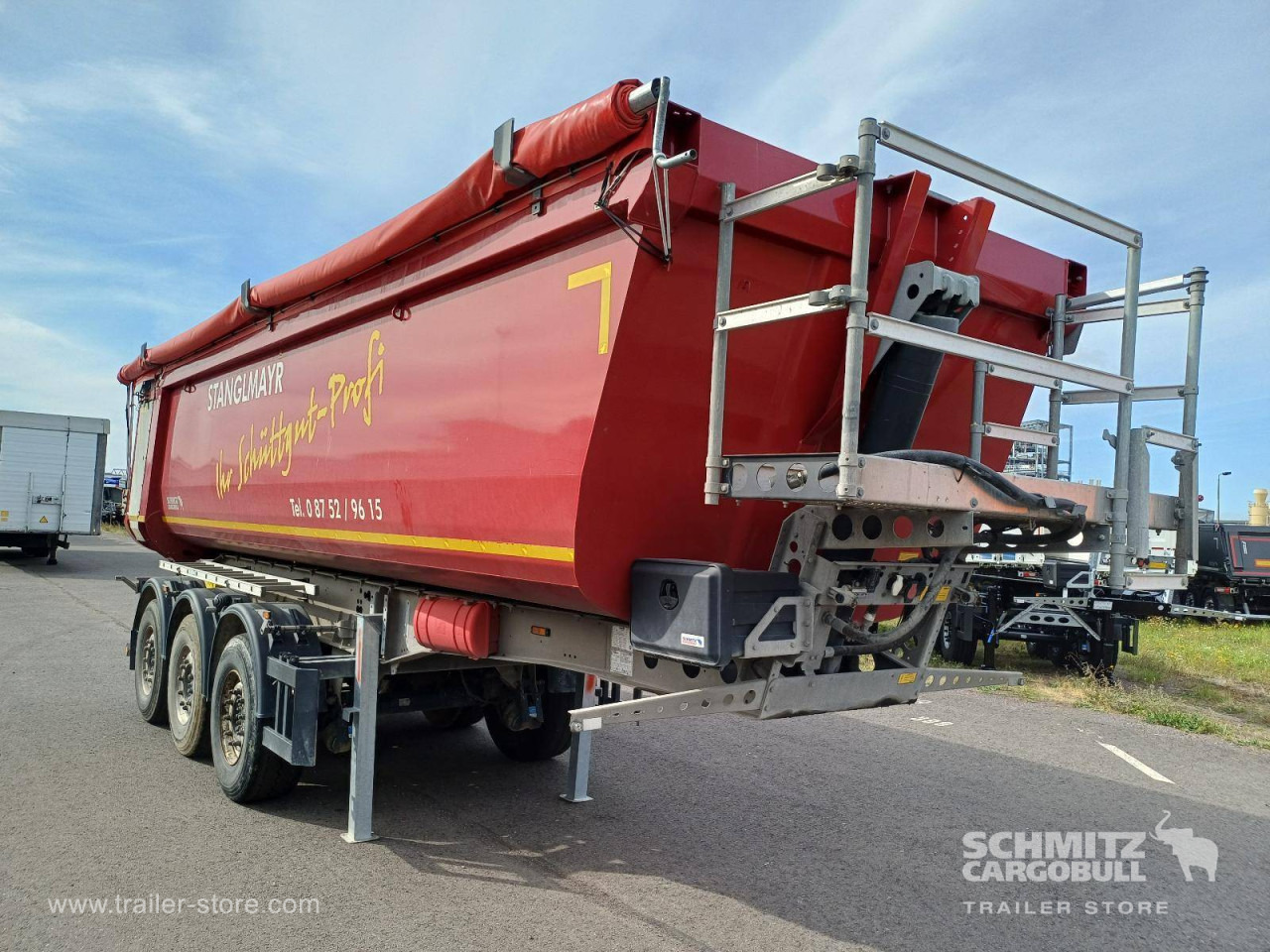 SCHMITZ Auflieger Kipper Stahlrundmulde 28m³ - Semi-trailer jungkit: gambar 1 SCHMITZ Auflieger Kipper Stahlrundmulde 28m³ - Semi-trailer jungkit: gambar 1