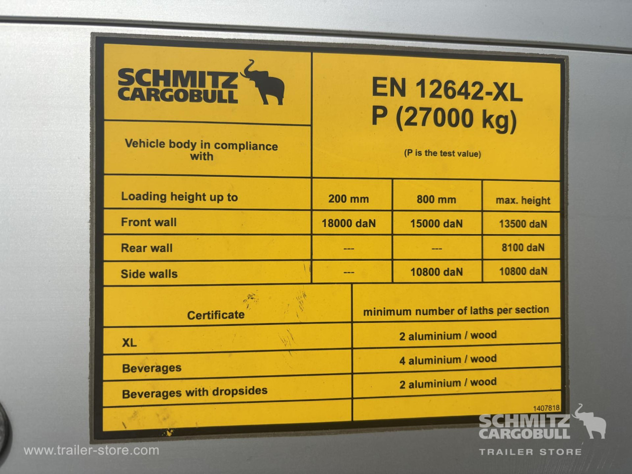 Semi-trailer dengan terpal samping SCHMITZ Curtainsider Standard: gambar 13