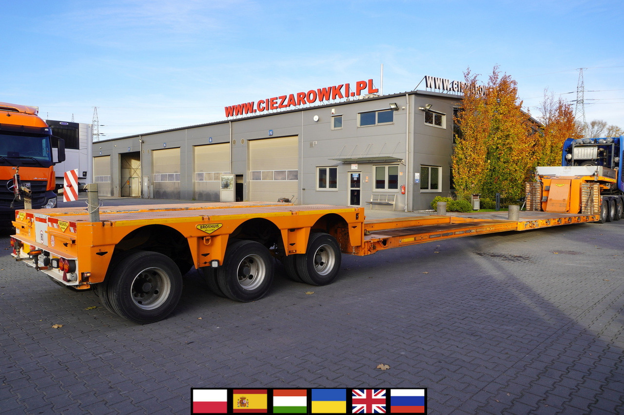 BROSHUIS 3ABD-48 61.0t TiefBet low-loader semi-trailer / 40 tons cap. / 3 steering axles / hydraulic suspension - Semi-trailer low bed: gambar 1 BROSHUIS 3ABD-48 61.0t TiefBet low-loader semi-trailer / 40 tons cap. / 3 steering axles / hydraulic suspension - Semi-trailer low bed: gambar 1