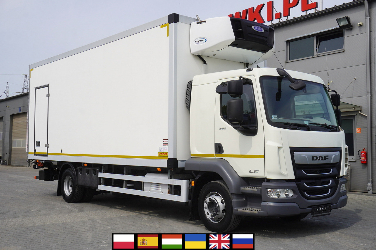 DAF LF 16.260 / Jegger Refrigerator / Carrier Supra 750 / DHOLLANDIA 1500 kg / Sleeper cab - Truk berpendingin: gambar 1 DAF LF 16.260 / Jegger Refrigerator / Carrier Supra 750 / DHOLLANDIA 1500 kg / Sleeper cab - Truk berpendingin: gambar 1