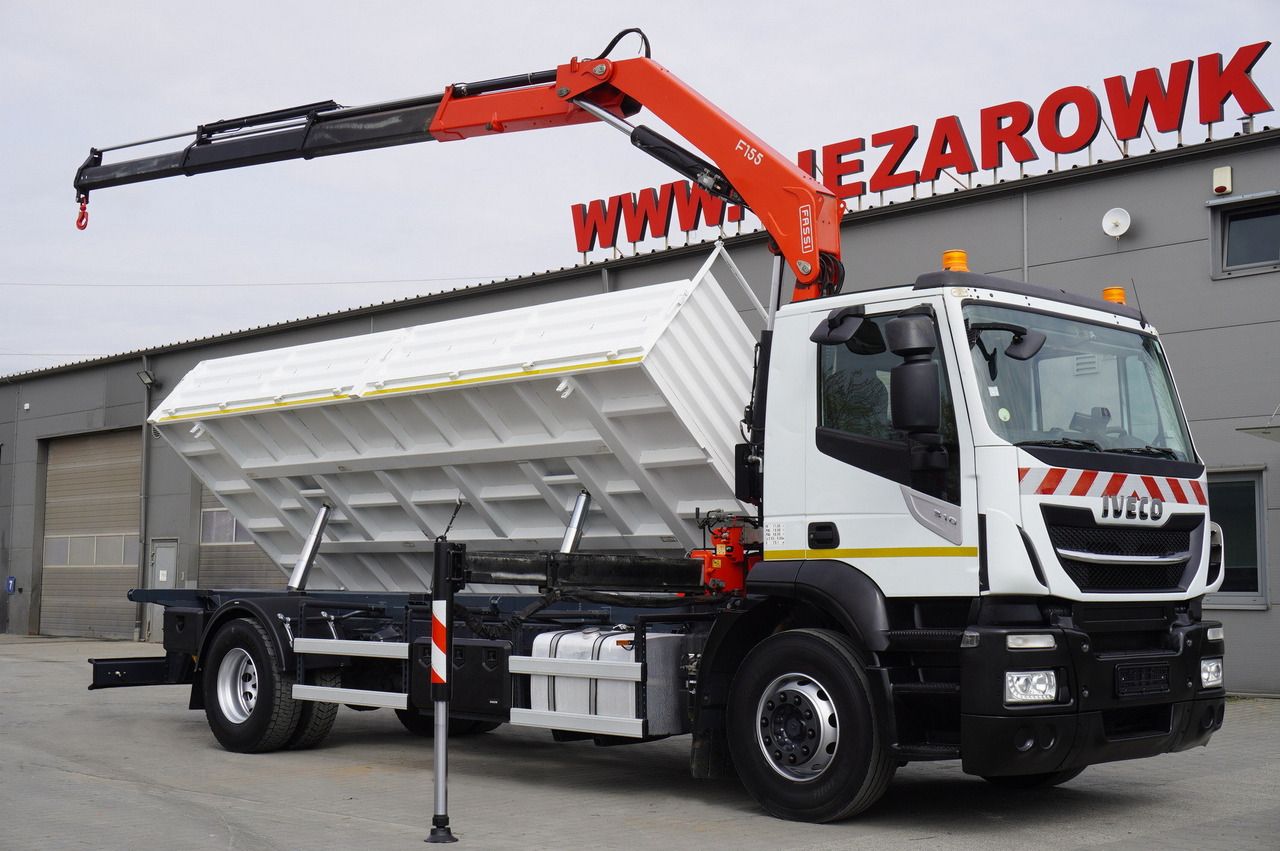 IVECO Stralis 19.310 / 2-side tipper / Fassi F155A.0.23 / remote control - Truk jungkit, Truk derek: gambar 2 IVECO Stralis 19.310 / 2-side tipper / Fassi F155A.0.23 / remote control - Truk jungkit, Truk derek: gambar 2