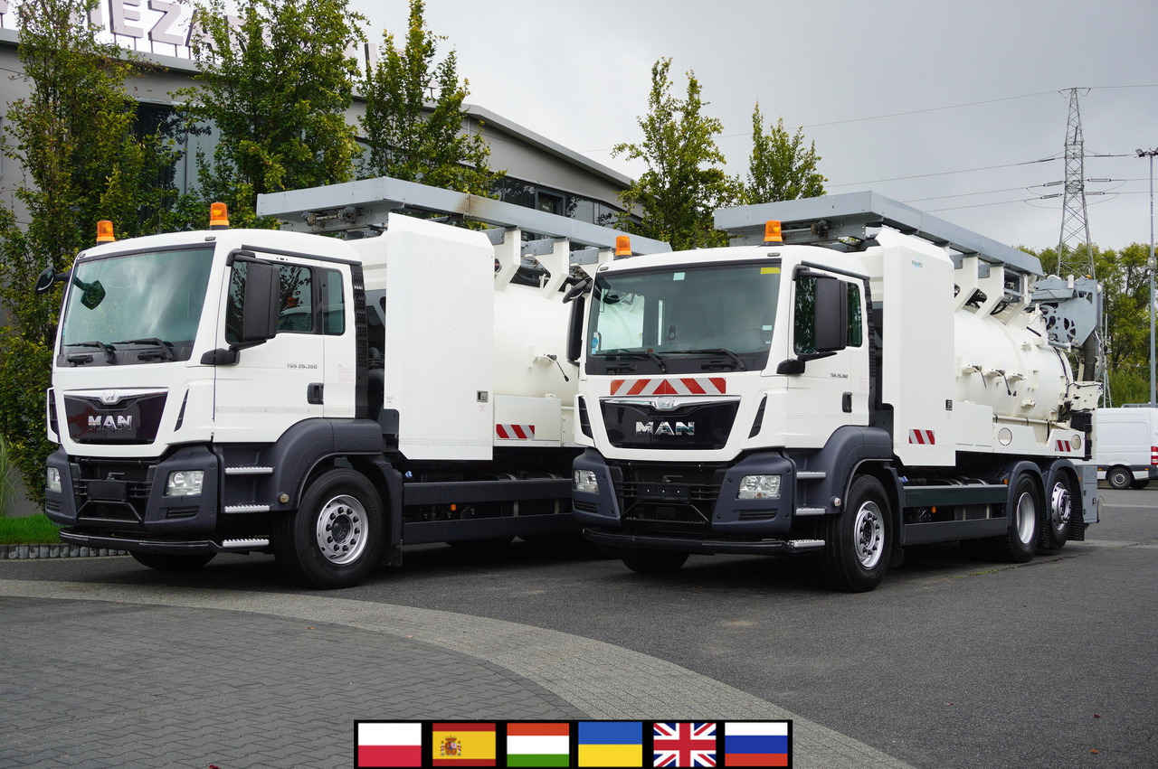 MAN TGS 26.360 E6 / RIVARD sewage cleaner 18 m3 / 180 tho. km / steering axle / 2 units - Truk vakum: gambar 1 MAN TGS 26.360 E6 / RIVARD sewage cleaner 18 m3 / 180 tho. km / steering axle / 2 units - Truk vakum: gambar 1