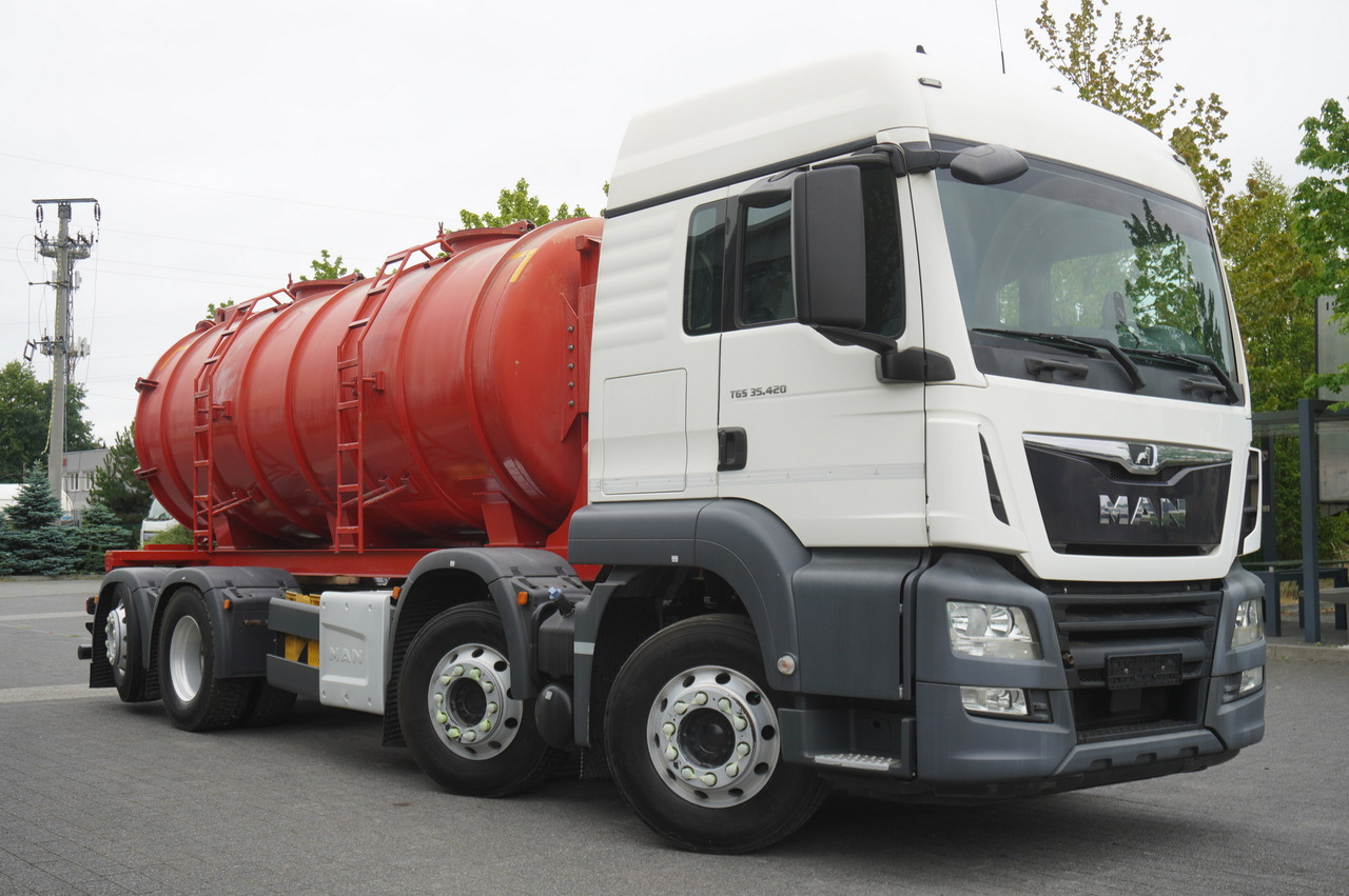 Kapal tanker bubur MAN TGS 35.420 8×2 / NEW septic barrel 13000 L / 3 steered axles: gambar 6
