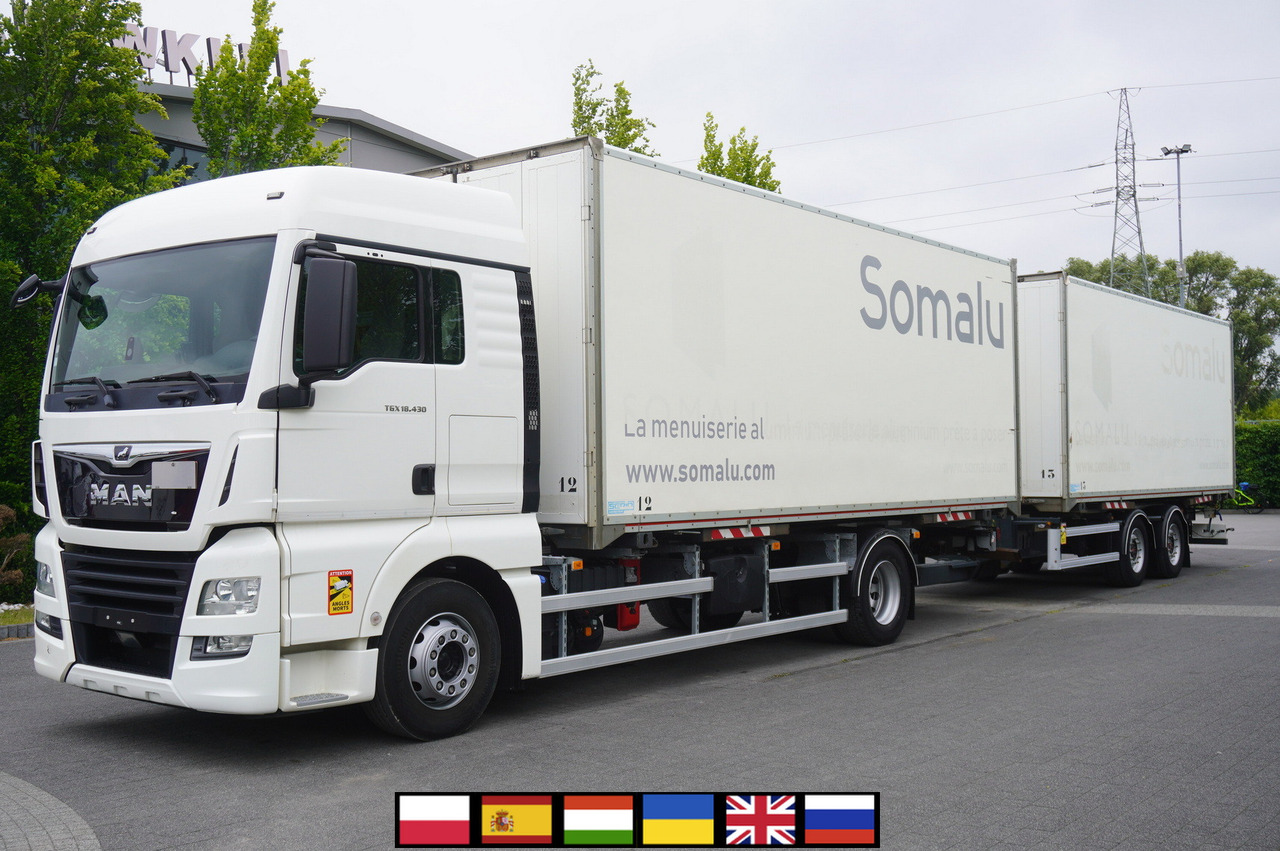MAN TGX 18.430 / 18 EPAL box / Fruehauf 18 EPAL box trailer / 2021 - Truk box: gambar 1 MAN TGX 18.430 / 18 EPAL box / Fruehauf 18 EPAL box trailer / 2021 - Truk box: gambar 1