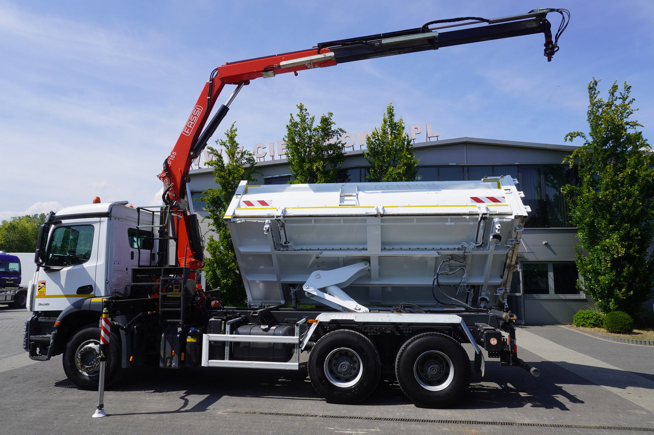 Truk derek MERCEDES-BENZ AROCS 2636 / Fassi F155A.0.22 crane 6t / 120 tho. km / 3-sided dump truck / 2 x Bordmatic: gambar 15