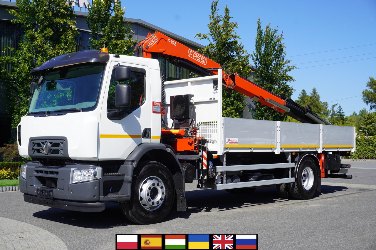 RENAULT C320 P 4x2 / FASSI crane 6.2 T / range 10 m / Flatbed 15 EPAL / 50 tho. km! - Truk flatbed, Truk derek: gambar 1 RENAULT C320 P 4x2 / FASSI crane 6.2 T / range 10 m / Flatbed 15 EPAL / 50 tho. km! - Truk flatbed, Truk derek: gambar 1