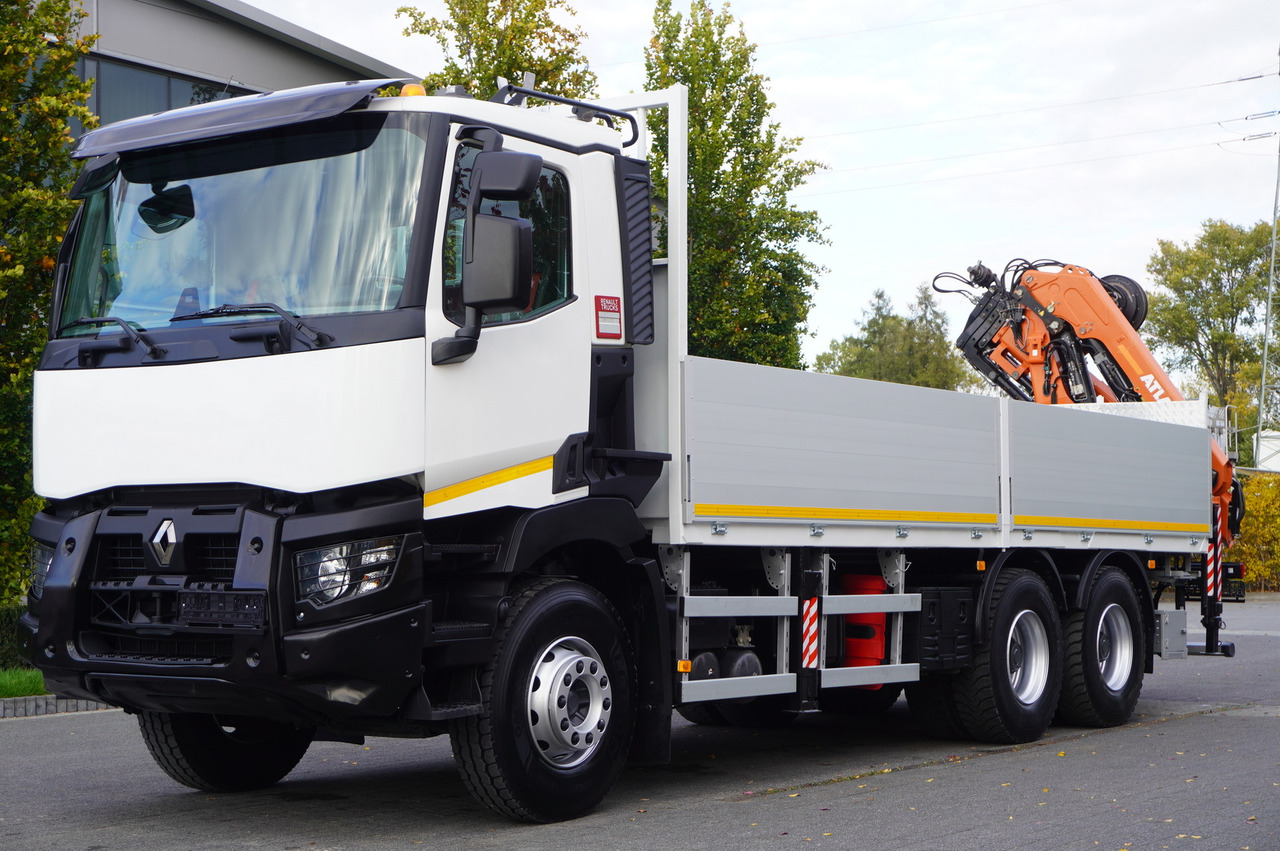 RENAULT C380 Comfort 6x4 / Atlas 172.3E crane / Range 12.3 m / capacity 6.1 t / Flatbed 17 EPAL - Truk flatbed, Truk derek: gambar 2 RENAULT C380 Comfort 6x4 / Atlas 172.3E crane / Range 12.3 m / capacity 6.1 t / Flatbed 17 EPAL - Truk flatbed, Truk derek: gambar 2