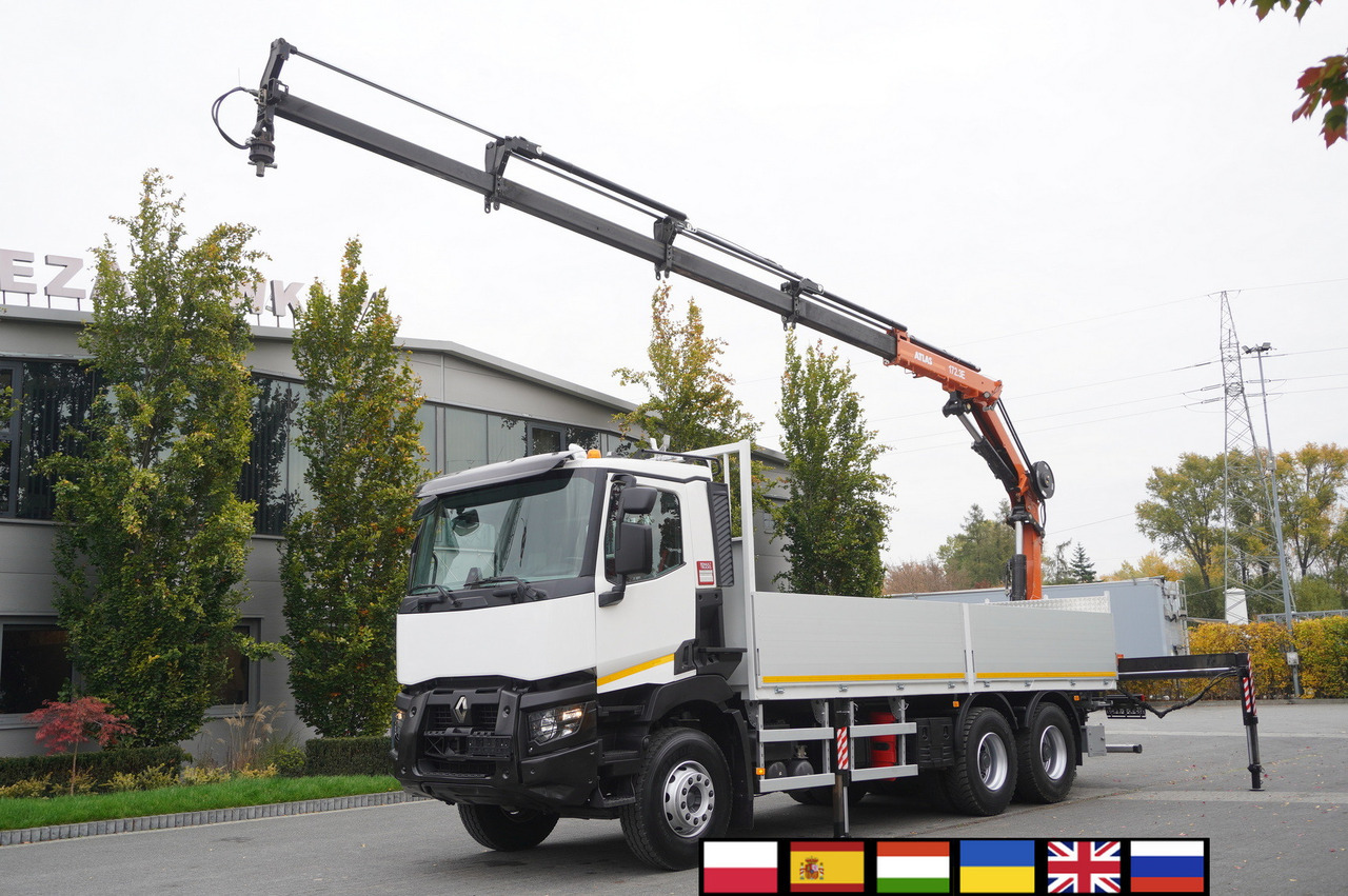RENAULT C380 Comfort 6x4 / Atlas 172.3E crane / Range 12.3 m / capacity 6.1 t / Flatbed 17 EPAL - Truk derek: gambar 1 RENAULT C380 Comfort 6x4 / Atlas 172.3E crane / Range 12.3 m / capacity 6.1 t / Flatbed 17 EPAL - Truk derek: gambar 1