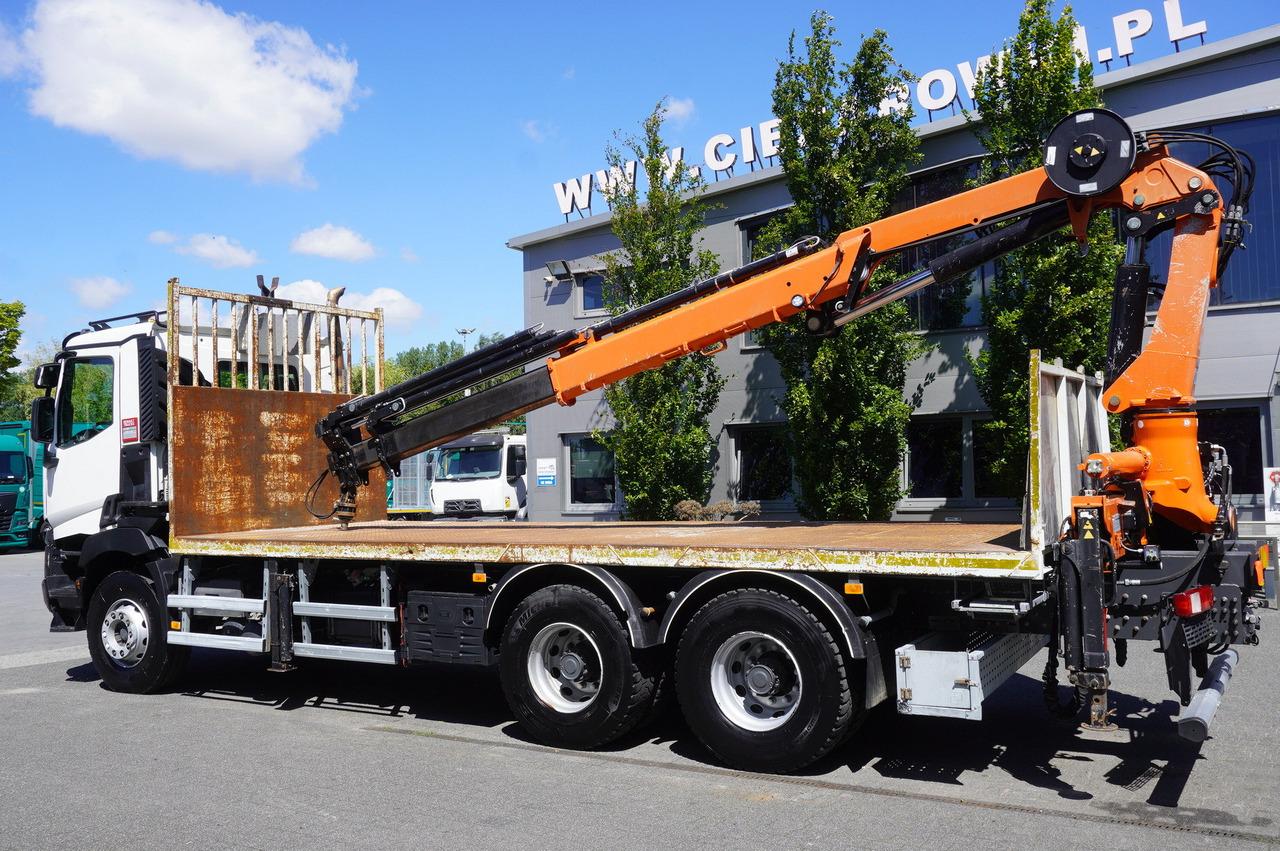 RENAULT C380 Comfort 6x4 / Atlas 6.1 T crane / range 12.3 m - Truk flatbed, Truk derek: gambar 2 RENAULT C380 Comfort 6x4 / Atlas 6.1 T crane / range 12.3 m - Truk flatbed, Truk derek: gambar 2