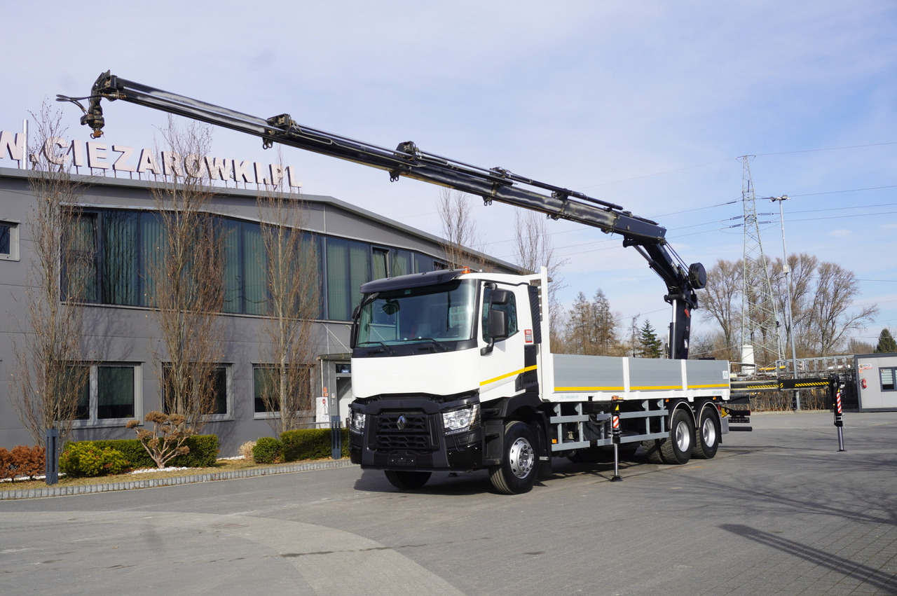 RENAULT C430 / HIAB 244 EP-5 HIDUO crane 8400 kg 15 m / Platform with stanchions - Truk derek: gambar 1 RENAULT C430 / HIAB 244 EP-5 HIDUO crane 8400 kg 15 m / Platform with stanchions - Truk derek: gambar 1