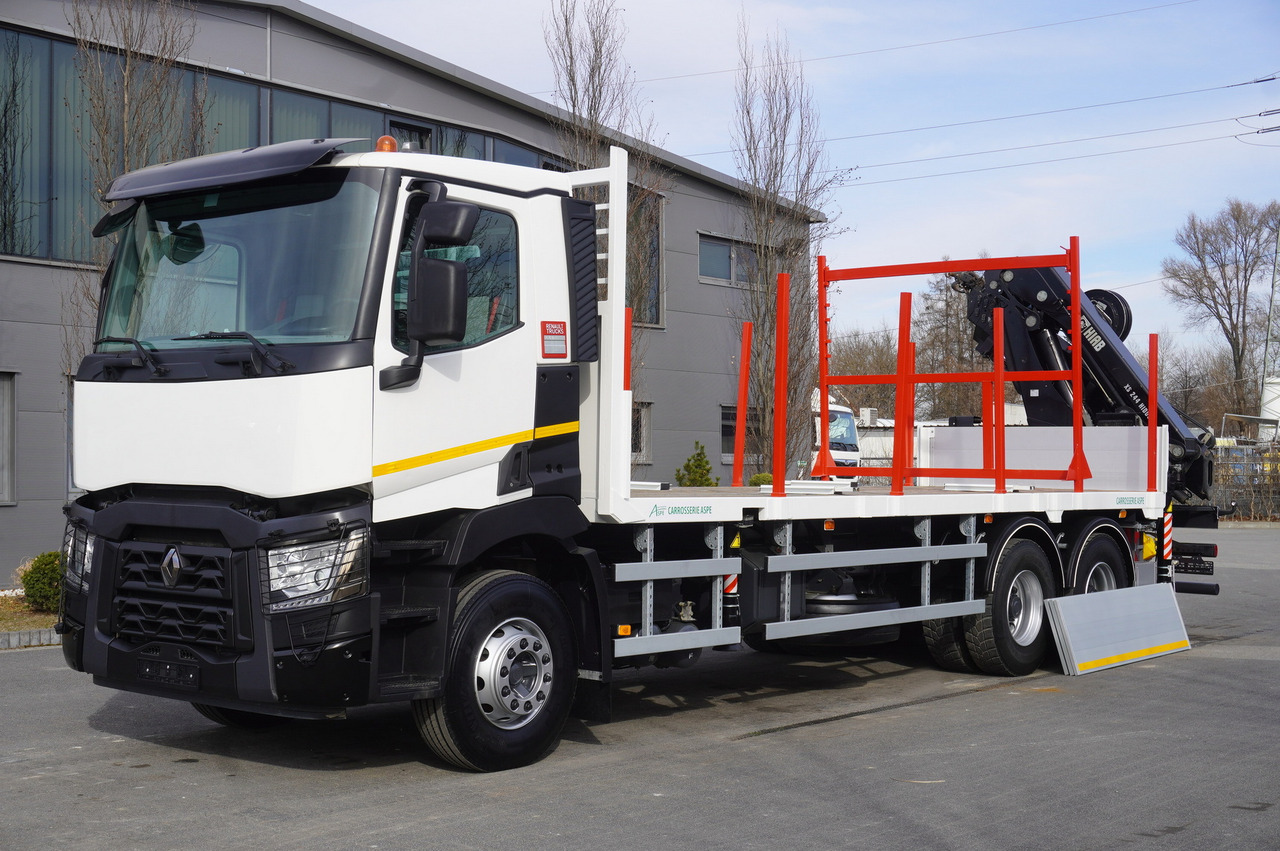 RENAULT C430 / HIAB 244 EP-5 HIDUO crane 8400 kg 15 m / Platform with stanchions - Truk derek: gambar 4 RENAULT C430 / HIAB 244 EP-5 HIDUO crane 8400 kg 15 m / Platform with stanchions - Truk derek: gambar 4