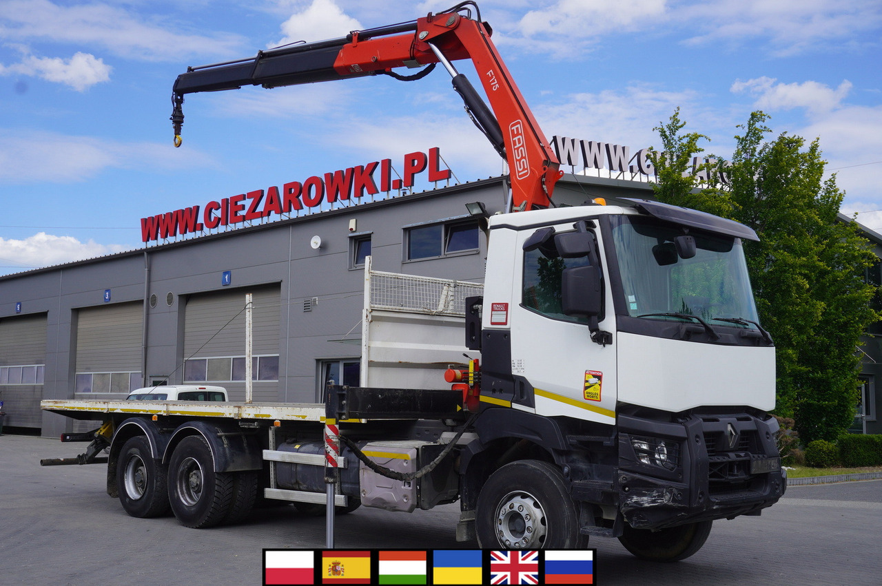 RENAULT K380 6x4 / FASSI F175 crane 7.85 t / 120 thousand km! - Truk flatbed, Truk derek: gambar 3 RENAULT K380 6x4 / FASSI F175 crane 7.85 t / 120 thousand km! - Truk flatbed, Truk derek: gambar 3