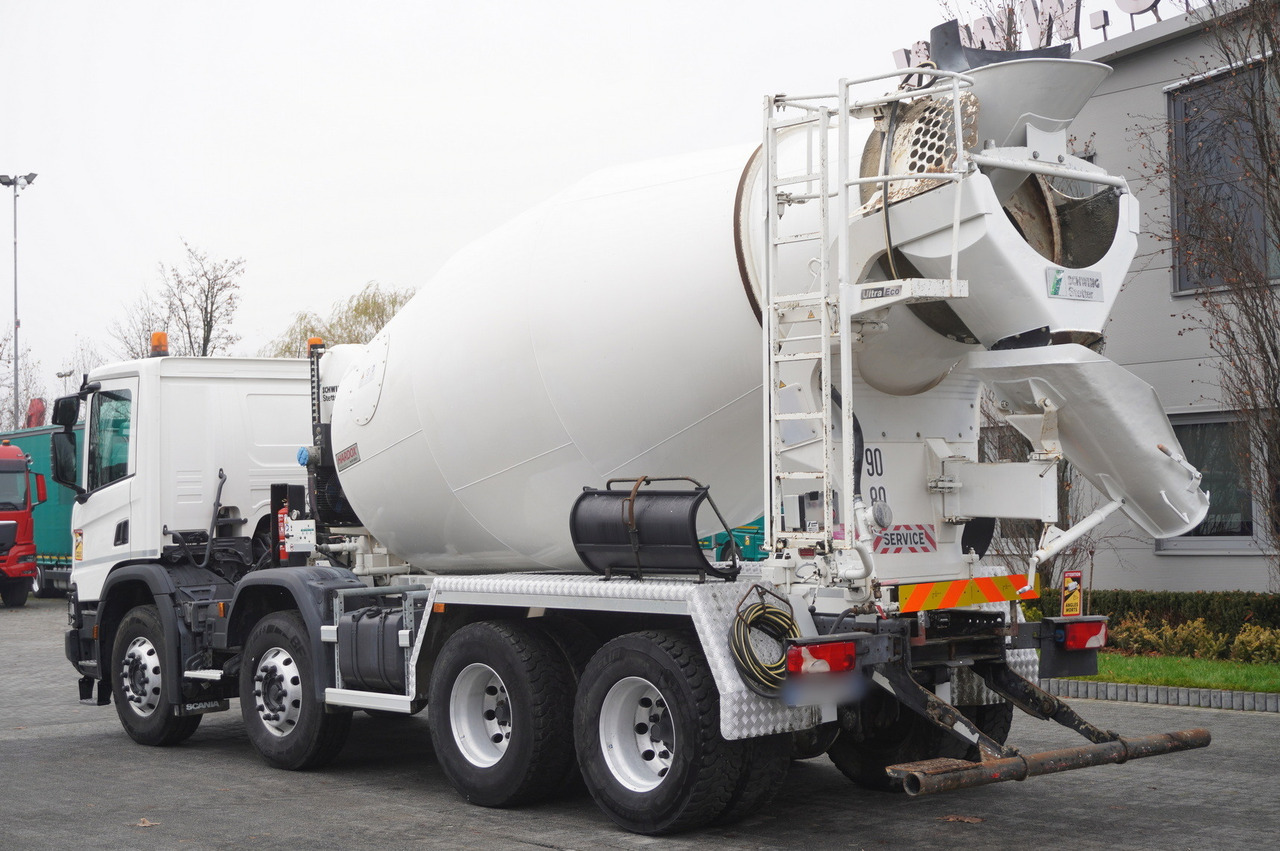 SCANIA P410 XT 8x4 / 80 tho. km!!! / SCHWING-STATTER AM 9 FHC 9 m3 concrete mixer - Truk pengaduk beton: gambar 4 SCANIA P410 XT 8x4 / 80 tho. km!!! / SCHWING-STATTER AM 9 FHC 9 m3 concrete mixer - Truk pengaduk beton: gambar 4