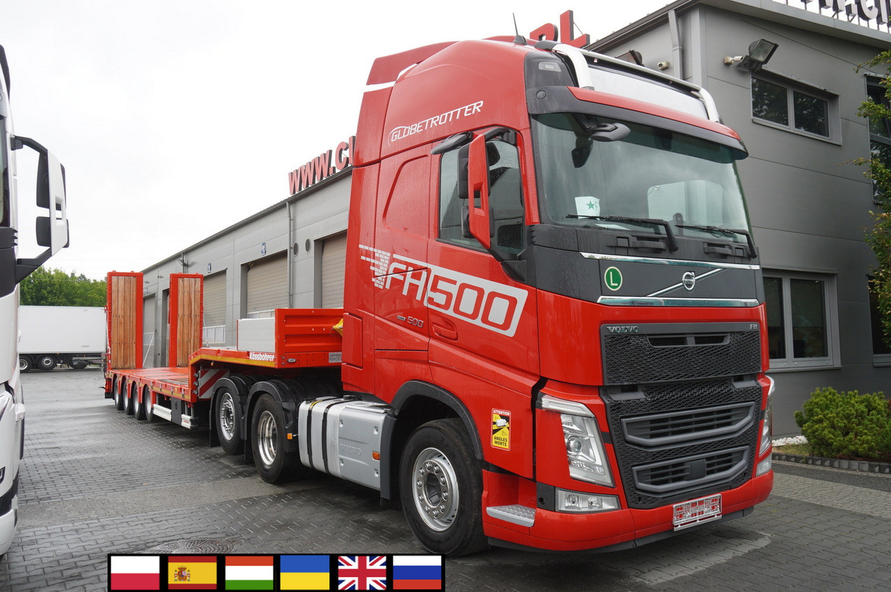 VOLVO FH 500 / BRAND-NEW Kässbohrer LB3E low-bed semi-trailer / 500 HP - Truk pengangkut mobil: gambar 1 VOLVO FH 500 / BRAND-NEW Kässbohrer LB3E low-bed semi-trailer / 500 HP - Truk pengangkut mobil: gambar 1