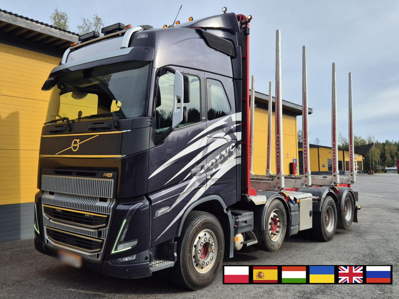 VOLVO FH 750 8x4 / 2 lifted axles / timber truck - Truk derek: gambar 1 VOLVO FH 750 8x4 / 2 lifted axles / timber truck - Truk derek: gambar 1