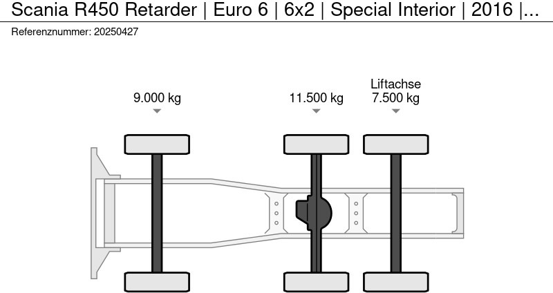 Scania R450 Retarder | Euro 6 | 6x2 | Special Interior | 2016 | King o/t Road | New Tacho - Tractor head: gambar 5 Scania R450 Retarder | Euro 6 | 6x2 | Special Interior | 2016 | King o/t Road | New Tacho - Tractor head: gambar 5