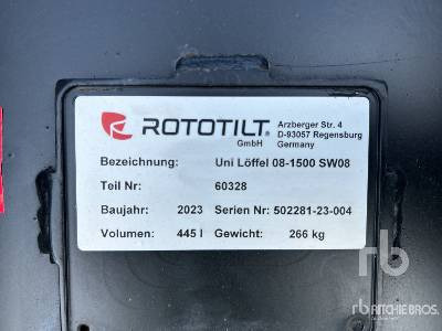 ROTOTILT UNI 08-1500 SW0 (Unused) - Ember ekskavator: gambar 3 ROTOTILT UNI 08-1500 SW0 (Unused) - Ember ekskavator: gambar 3