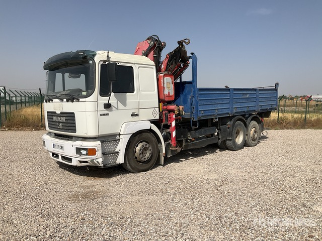 1999 MAN 26.414 FNLL Fassi F260XP Articulated Boom on Flatbed Truck with Crane - Mesin pemotong chopper/ Mulcher: gambar 1 1999 MAN 26.414 FNLL Fassi F260XP Articulated Boom on Flatbed Truck with Crane - Mesin pemotong chopper/ Mulcher: gambar 1
