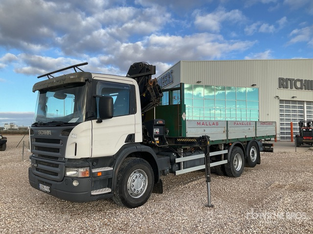 2007 Scania P340 2006 Hiab 144B-2 5 ton on 6x2 Flatbed Truck with Crane - Truk flatbed, Truk derek: gambar 3 2007 Scania P340 2006 Hiab 144B-2 5 ton on 6x2 Flatbed Truck with Crane - Truk flatbed, Truk derek: gambar 3