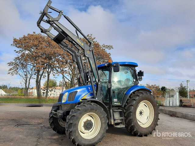2008 New Holland T6010 Plus, con pala 4WD Tractor - Traktor: gambar 1 2008 New Holland T6010 Plus, con pala 4WD Tractor - Traktor: gambar 1