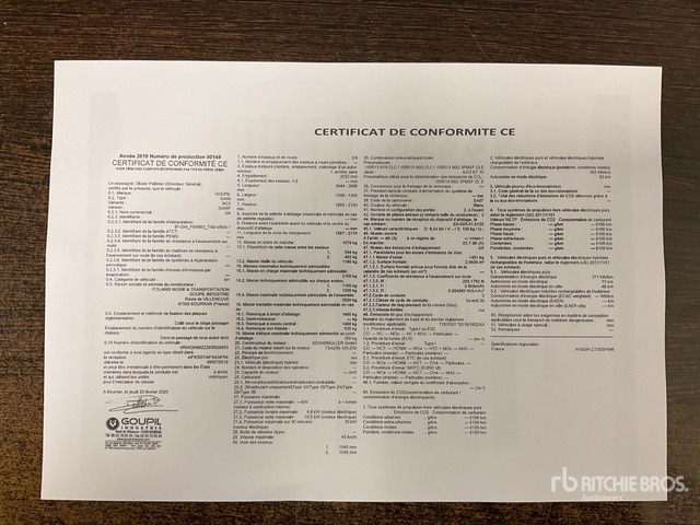 2020 Goupil G4M Electric Utility Vehicle - Kendaraan Kota/ Khusus: gambar 3 2020 Goupil G4M Electric Utility Vehicle - Kendaraan Kota/ Khusus: gambar 3