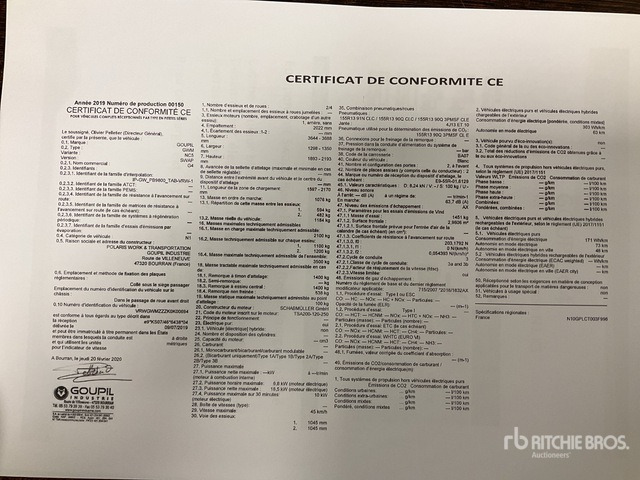 2020 Goupil G4M Electric Utility Vehicle - Kendaraan Kota/ Khusus: gambar 3 2020 Goupil G4M Electric Utility Vehicle - Kendaraan Kota/ Khusus: gambar 3